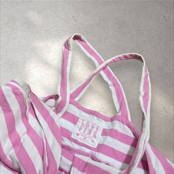 Early 2000s VS PINK Pink & White Striped "Love Pink" Babydoll Dress - Picture 5 of 10